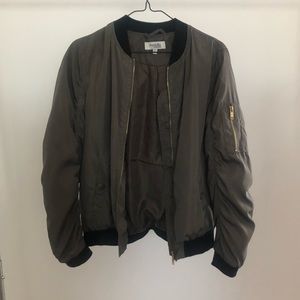 Charlotte Russe Olive Bomber Jacket